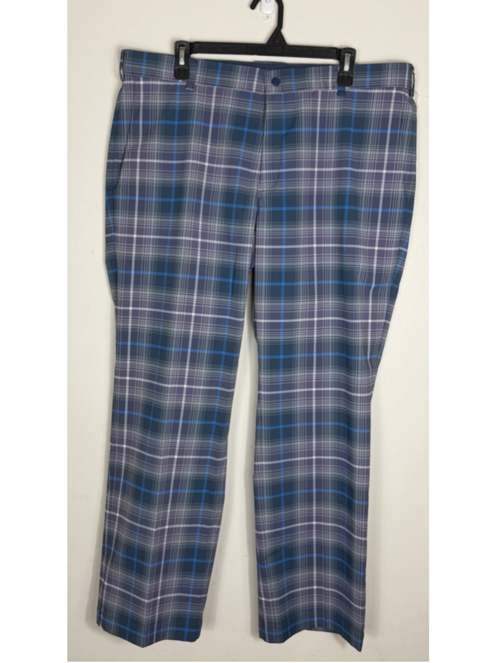 NIKE Golf Pants Tour Performance Plaid Dri-Fit Purple Gray Men's 38/30 NWOT